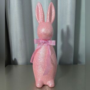 New Ashland medium 17' Glitter Pink Bunny Easter Home Decor
